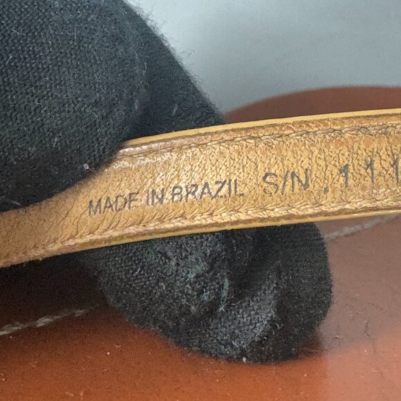 Tory Burch Terra Thong Sandals Beige Nude Tan Patent Leather, Size 8.5 - Picture 13 of 14